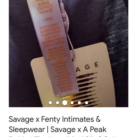 Rihanna savage fenty sz L large long maxi slip dress gown navy blue sexy front - Picture 3 of 8